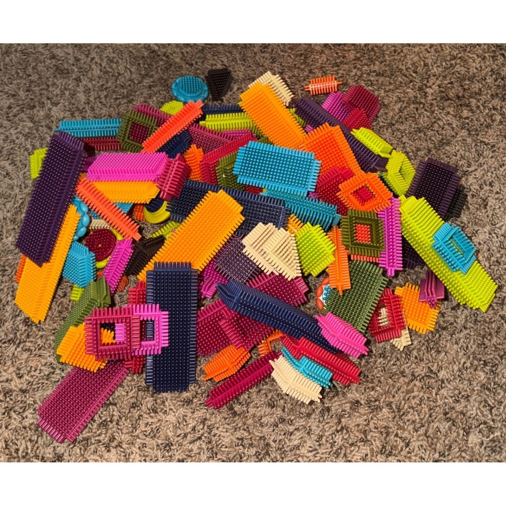 B Toys Bristle Blocks-Multiple colors, Shapes & Sizes 4 + Pounds of Bolcks